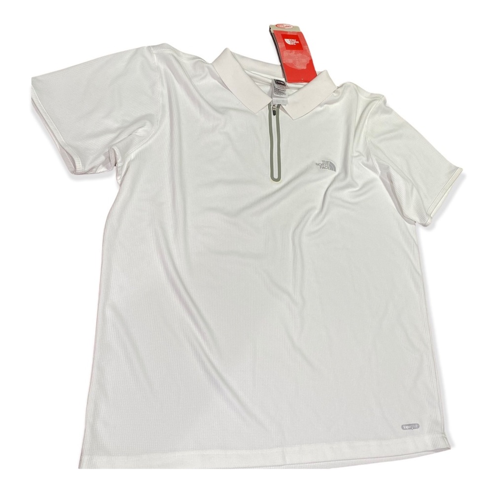 NWT The North Face Vaporwick Tidwell Zip Polo Men’s XL White